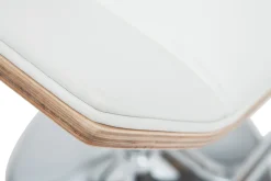 Miliboo Design-Barhocker weiß und helles Holz MELKIOR* Barhocker