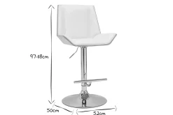 Miliboo Design-Barhocker weiß und helles Holz MELKIOR* Barhocker