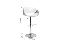Miliboo Design-Barhocker Weiß und helles Holz BENT* Barhocker