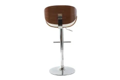 Miliboo Design-Barhocker Weiß und Holz WALNUT* Barhocker