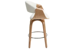 Miliboo Design-Barhocker Weiß und helles Holz 65 cm ARAMIS* Barhocker