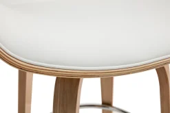 Miliboo Design-Barhocker Weiß und helles Holz 65 cm ARAMIS* Barhocker