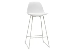 Miliboo Design-Barhocker weiße Metallbeine 65 cm (2er-Satz) FRANZ* Barhocker