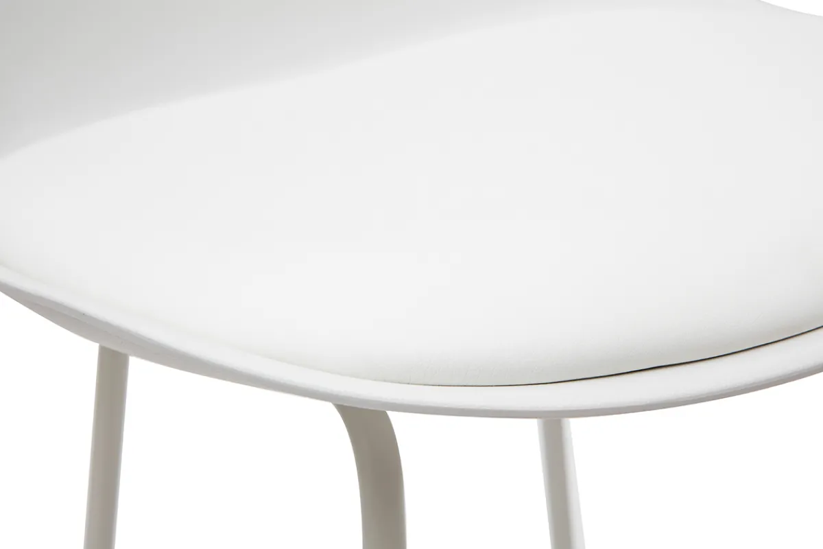 Miliboo Design-Barhocker weiße Metallbeine 65 cm (2er-Satz) FRANZ* Barhocker