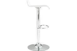 Miliboo Design-Barhocker weißes Holz und verchromtes Metall (2er-Set) SURF V2* Barhocker