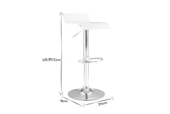 Miliboo Design-Barhocker weißes Holz und verchromtes Metall (2er-Set) SURF V2* Barhocker
