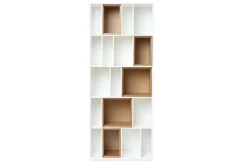 Miliboo Design-Bücherregal anpassbar Weiß und Eiche JAZZ* Bücherregale|Bücherregale
