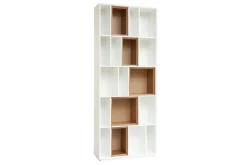 Miliboo Design-Bücherregal anpassbar Weiß und Eiche JAZZ* Bücherregale|Bücherregale