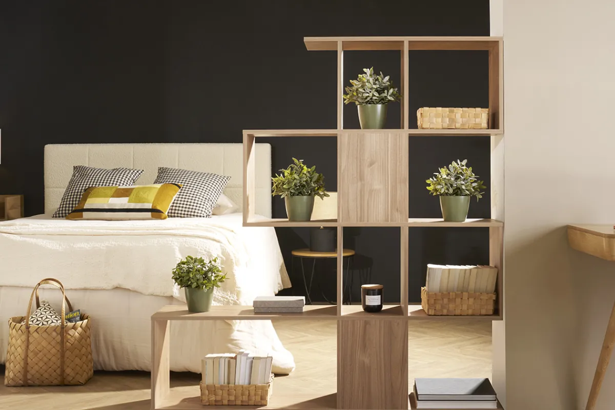 Miliboo Design-Bücherregal und Raumtrenner Eichen-Effekt COMO* Bücherregale|Bücherregale