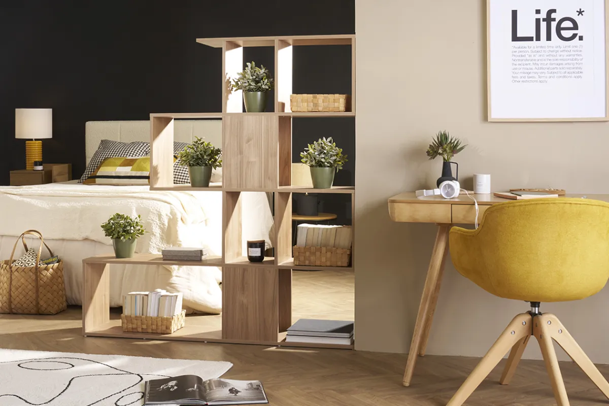Miliboo Design-Bücherregal und Raumtrenner Eichen-Effekt COMO* Bücherregale|Bücherregale