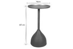 Miliboo Design-Beistelltisch aus Metall im mattem Petrolblau mit vergoldeter Tischplatte RAMSES* Beistelltische