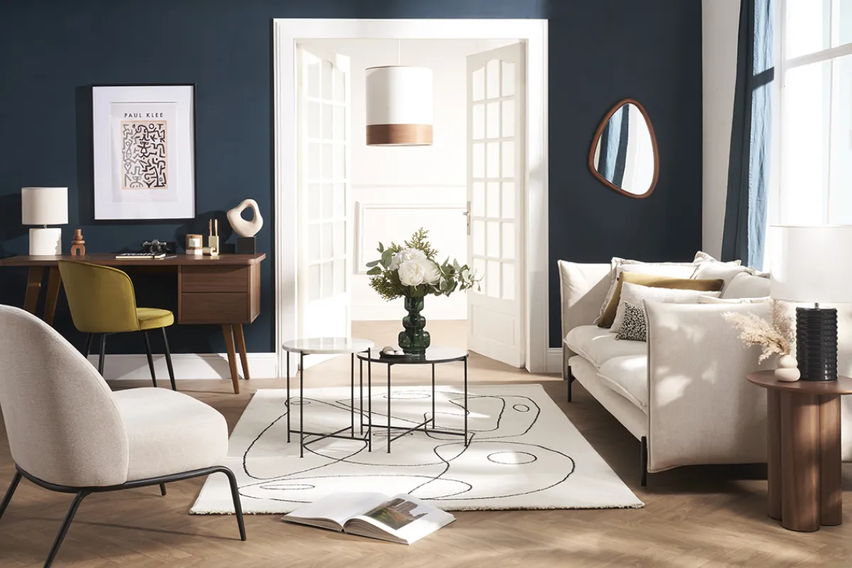 Miliboo Design-Beistelltisch Walnuss HOLLEN* Couchtische|Beistelltische