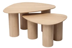 Miliboo Design-Beistelltische aus hellem Holz (2er-Set) FOLEEN* Couchtische