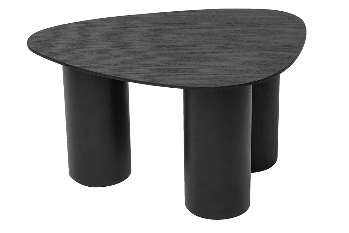 Miliboo Design-Beistelltische aus schwarzem Holz (2er-Set) FOLEEN* Couchtische
