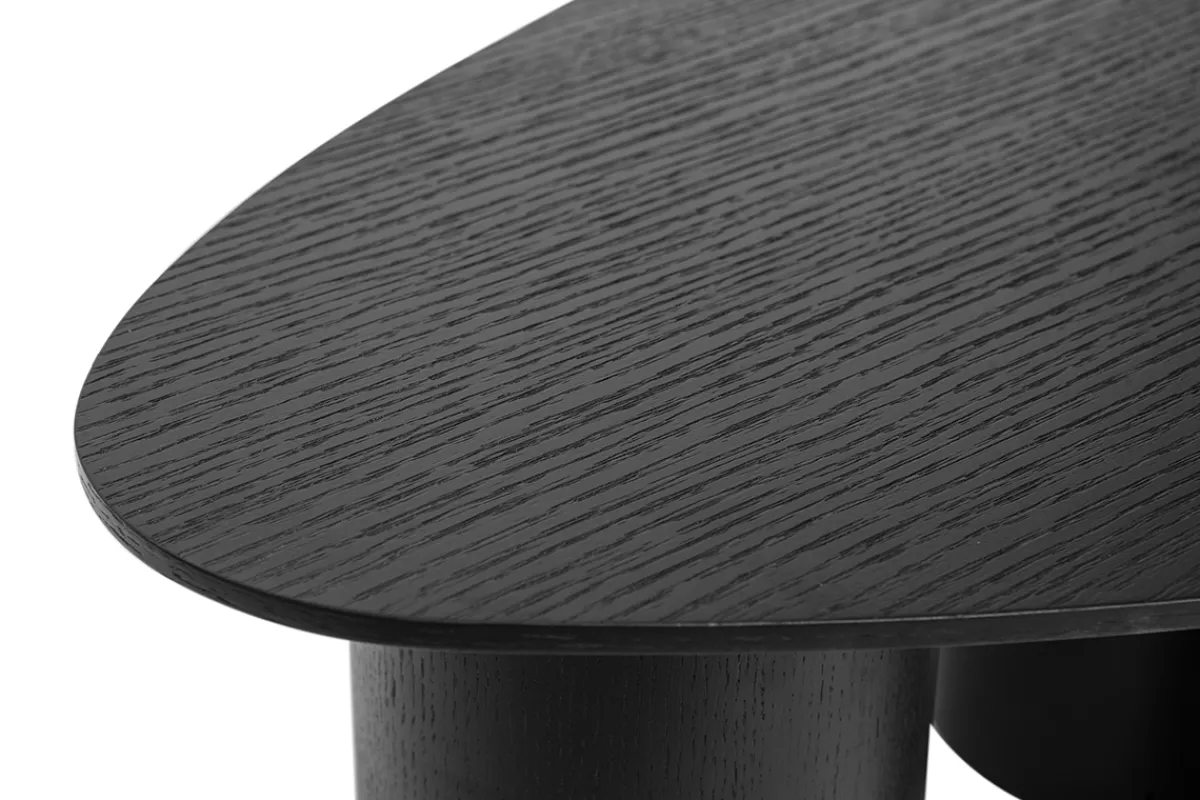 Miliboo Design-Beistelltische aus schwarzem Holz (2er-Set) FOLEEN* Couchtische
