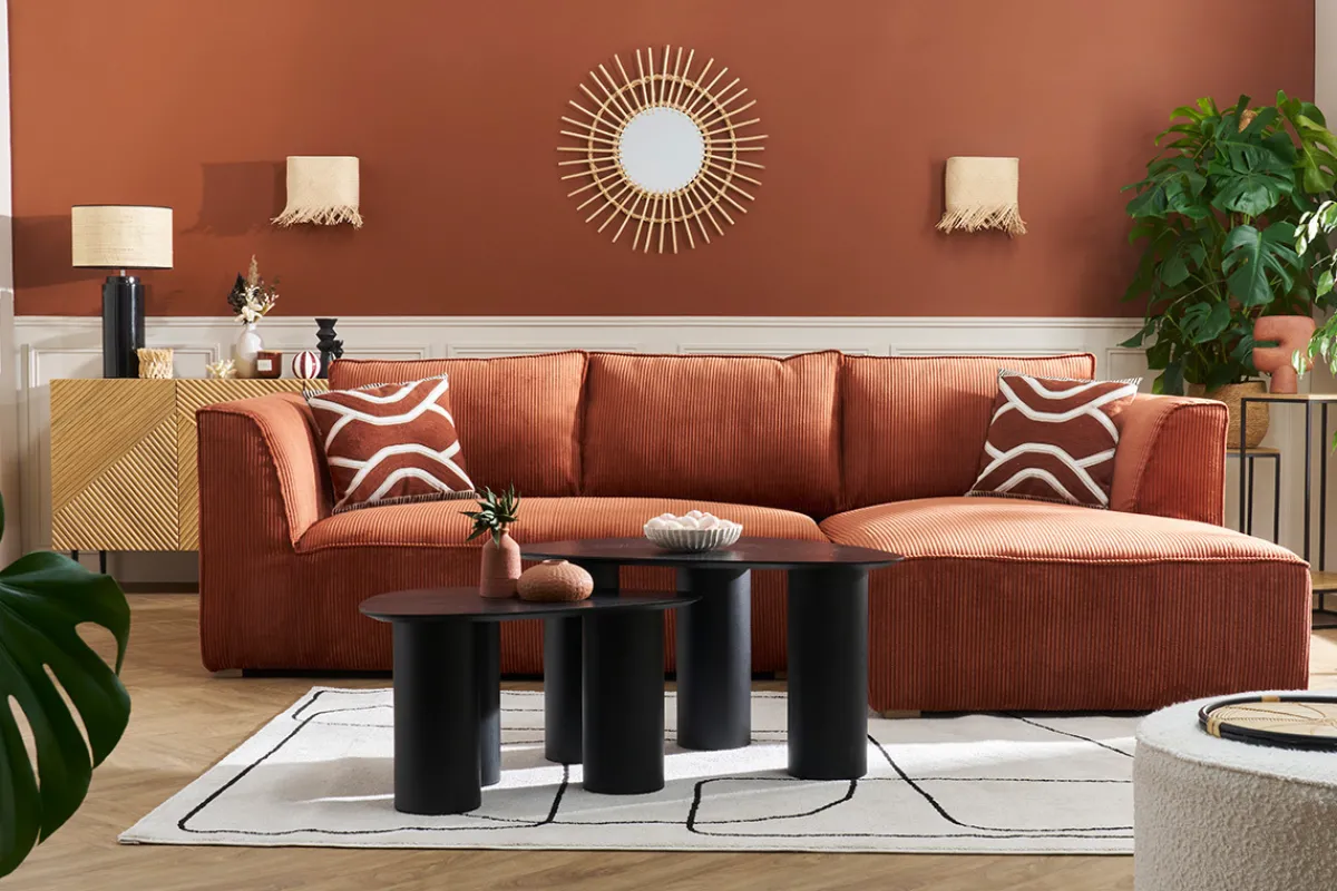 Miliboo Design-Beistelltische aus schwarzem Holz (2er-Set) FOLEEN* Couchtische