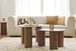 Miliboo Design-Beistelltische aus dunklem Holz (2er-Set) FOLEEN* Couchtische
