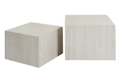Miliboo Design-Bestelltische mit Travertin-Effekt (2er-Set) CALLA* Couchtische