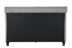Miliboo Design-Bett 2 Personen 160 cm x 200 cm Samt Grau RILEY* Betten Für Erwachsene