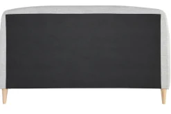 Miliboo Design-Bett Stoff Grau und Holz 160 x 200 cm NIELS* Betten Für Erwachsene