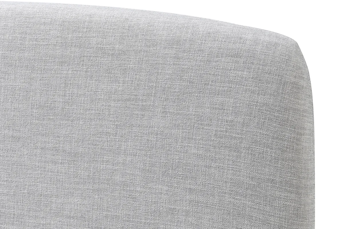 Miliboo Design-Bett Stoff Grau und Holz 160 x 200 cm NIELS* Betten Für Erwachsene