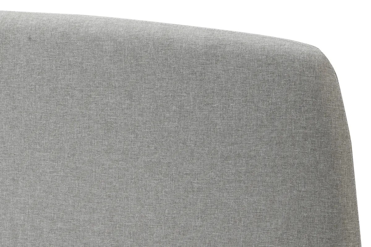 Miliboo Design-Bett Stoff Grau und Holz 140 x 200 cm NIELS* Betten Für Erwachsene
