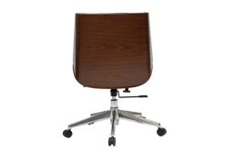 Miliboo Design-Bürosessel dunkles Holz und Schwarz CURVED* Bürostühle|Bürostuhl Zum Kleinen Preis