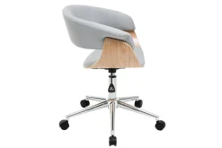 Miliboo Design-Bürosessel grauer Stoff und helles Holz OKTAV* Bürostühle|Bürostuhl Zum Kleinen Preis