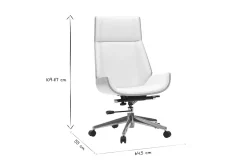 Miliboo Design-Bürosessel helles Holz und PU Weiß CURVED* Bürostühle|Bürostuhl Zum Kleinen Preis