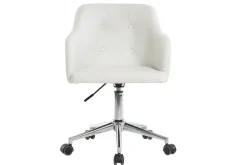 Miliboo Design-Bürosessel PU Weiß BALTIK* Bürostühle|Bürostuhl Zum Kleinen Preis