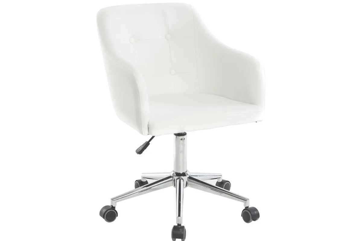 Miliboo Design-Bürosessel PU Weiß BALTIK* Bürostühle|Bürostuhl Zum Kleinen Preis