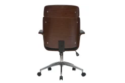 Miliboo Design-Bürosessel schwarz und dunkles Holz ELON* Bürostühle|Ergonomischer Bürostühle