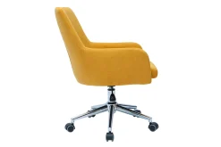 Miliboo Design-Bürosessel senfgelb mit Samteffekt SHANA* Bürostühle|Bürostuhl Zum Kleinen Preis