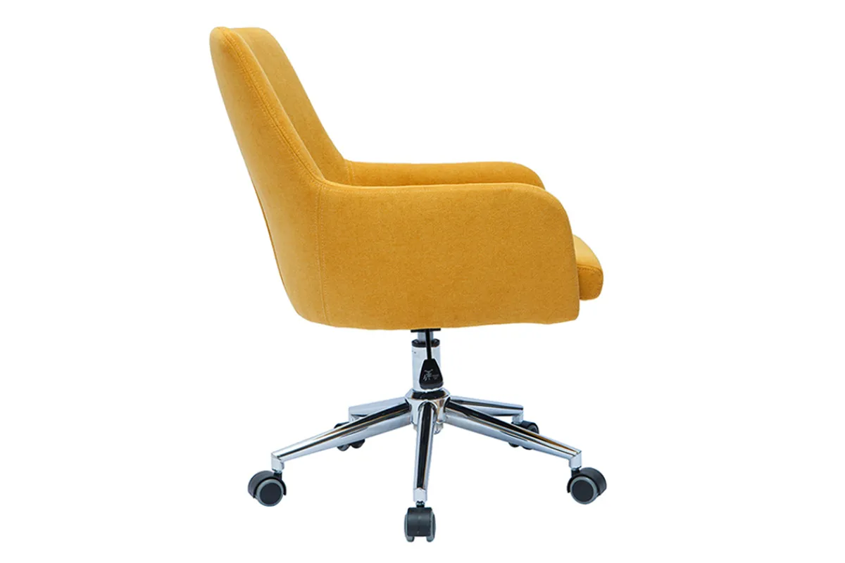 Miliboo Design-Bürosessel senfgelb mit Samteffekt SHANA* Bürostühle|Bürostuhl Zum Kleinen Preis