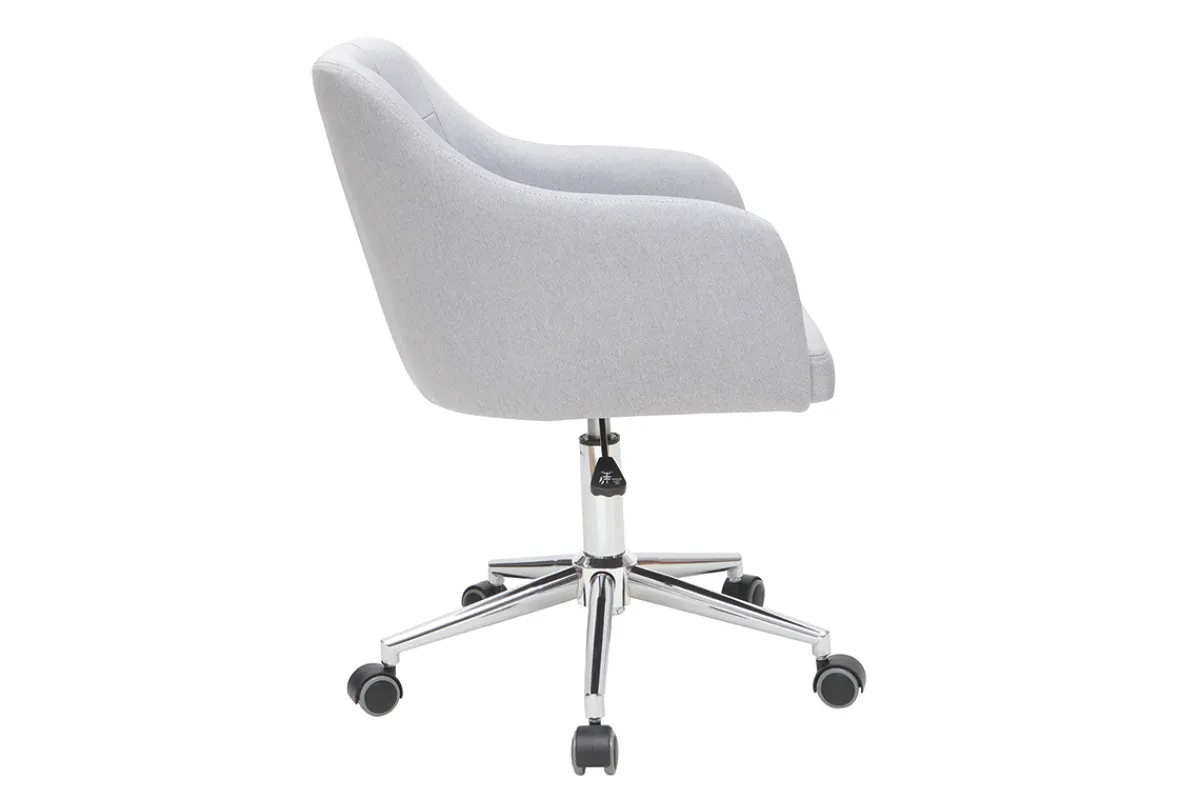 Miliboo Design-Bürosessel Stoff Hellgrau BALTIK (Dieses Produkt wird nicht mehr verkauft)* Bürostühle|Bürostuhl Zum Kleinen Preis