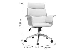 Miliboo Design-Bürosessel weiß und helles Holz ELON* Bürostühle|Bürostuhl Zum Kleinen Preis