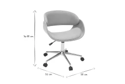 Miliboo Design-Bürostuhl Hellgrau / Helles Holz BENT* Bürostühle|Bürostuhl Zum Kleinen Preis