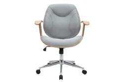 Miliboo Design-Bürostuhl hellgrauer Stoff YORKE* Bürostühle|Bürostuhl Zum Kleinen Preis
