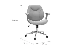 Miliboo Design-Bürostuhl hellgrauer Stoff YORKE* Bürostühle|Bürostuhl Zum Kleinen Preis