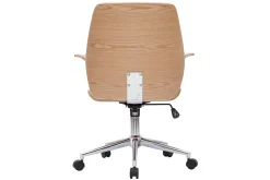 Miliboo Design-Bürostuhl in Weiß mit hellem Holz RUFIN* Bürostühle|Bürostuhl Zum Kleinen Preis