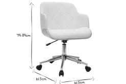 Miliboo Design-Bürostuhl in Weiß mit hellem Holz SANDRO* Bürostühle|Bürostuhl Zum Kleinen Preis