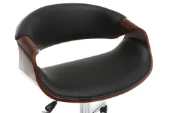 Miliboo Design-Bürostuhl PU Schwarz und Nussbaum ARAMIS* Bürostühle|Bürostuhl Zum Kleinen Preis