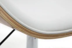 Miliboo Design-Bürostuhl PU Weiß und helles Holz WALNUT* Bürostühle|Bürostuhl Zum Kleinen Preis