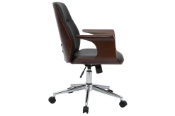 Miliboo Design-Bürostuhl schwarz und dunkles Holz RUFIN* Bürostühle|Bürostuhl Zum Kleinen Preis