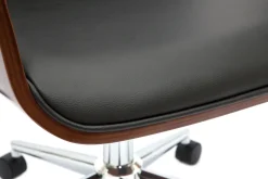 Miliboo Design-Bürostuhl schwarz und dunkles Holz RUFIN* Bürostühle|Bürostuhl Zum Kleinen Preis