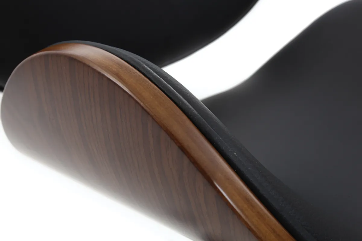 Miliboo Design-Bürostuhl Schwarz und Holz WALNUT* Bürostühle|Bürostuhl Zum Kleinen Preis