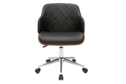Miliboo Design-Bürostuhl schwarz und dunkles Holz SANDRO* Bürostühle|Bürostuhl Zum Kleinen Preis