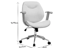 Miliboo Design-Bürostuhl Weiß helles Holz YORKE* Bürostühle|Bürostuhl Zum Kleinen Preis