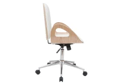 Miliboo Design-Bürostuhl weiß und helles Holz GLORY* Bürostühle|Bürostuhl Zum Kleinen Preis