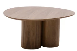 Miliboo Design-Couchtisch aus dunklem Holz mit Walnussfurnier B100 cm HOLLEN* Couchtische